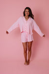 Loose Button Up Pajama Top