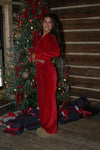 Velour Wide Leg Pant