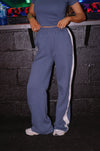 Colorblock Wide Leg Sweatpant